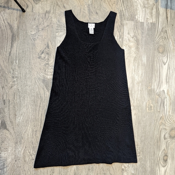 INC International Concepts 100% Wool sleeveless knee length black dress XS - Picture 1 of 9
